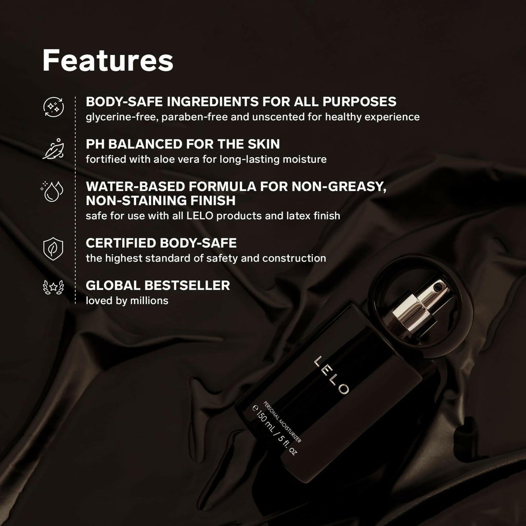 LELO Personal Moisturizer, Luxury Waterbased Lubricant for Women and Men with