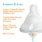 6 PACK Evenflo Feeding Premium Proflo Venting Balance Plus Wide Neck Baby,