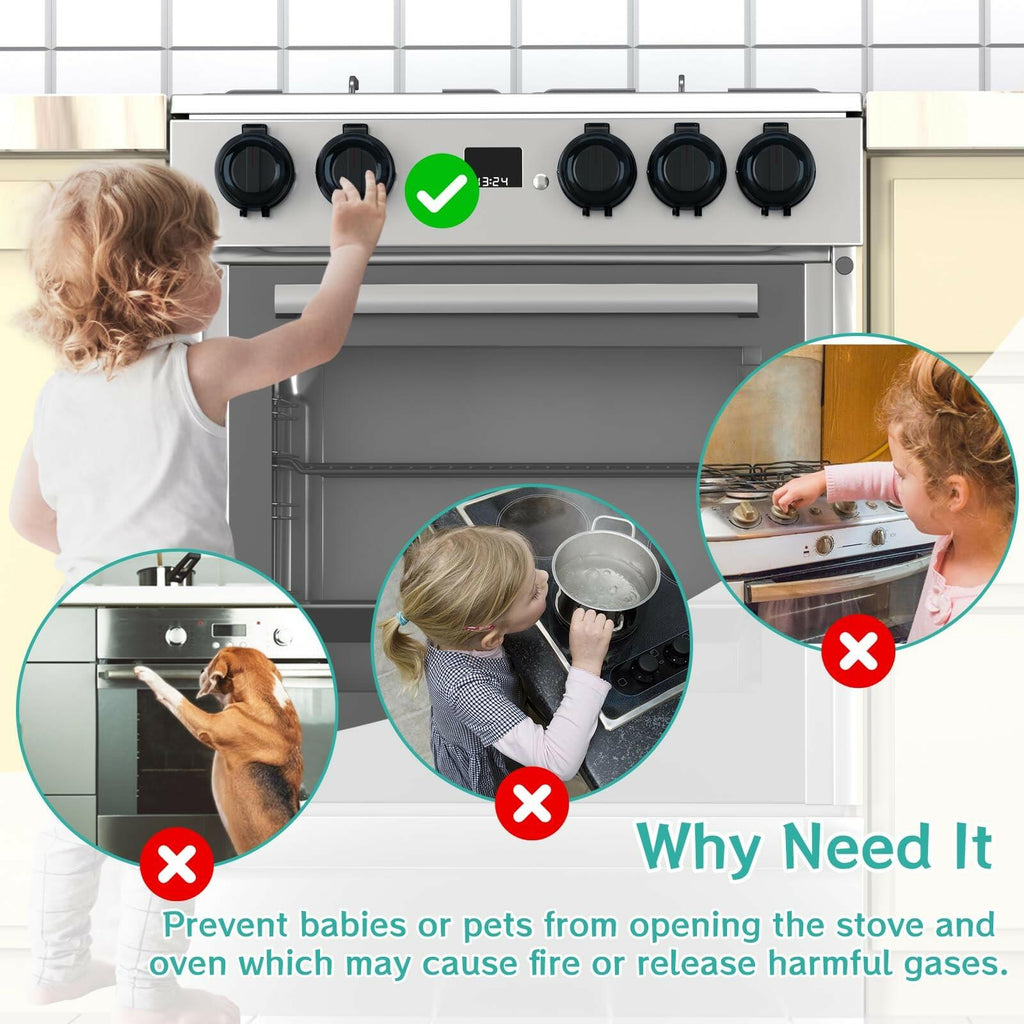 Stove Knob Covers for Child Safety AOSITE Upgraded Gas Knob Covers for Kids