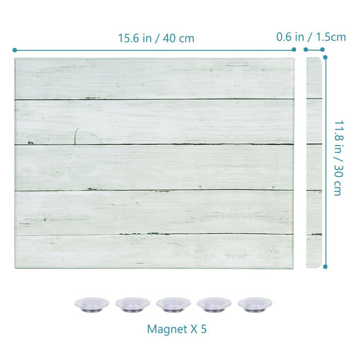 Aitakatta Wooden Planks Print Magnetic Surface Dry Erase Board, 12 x 16 inches