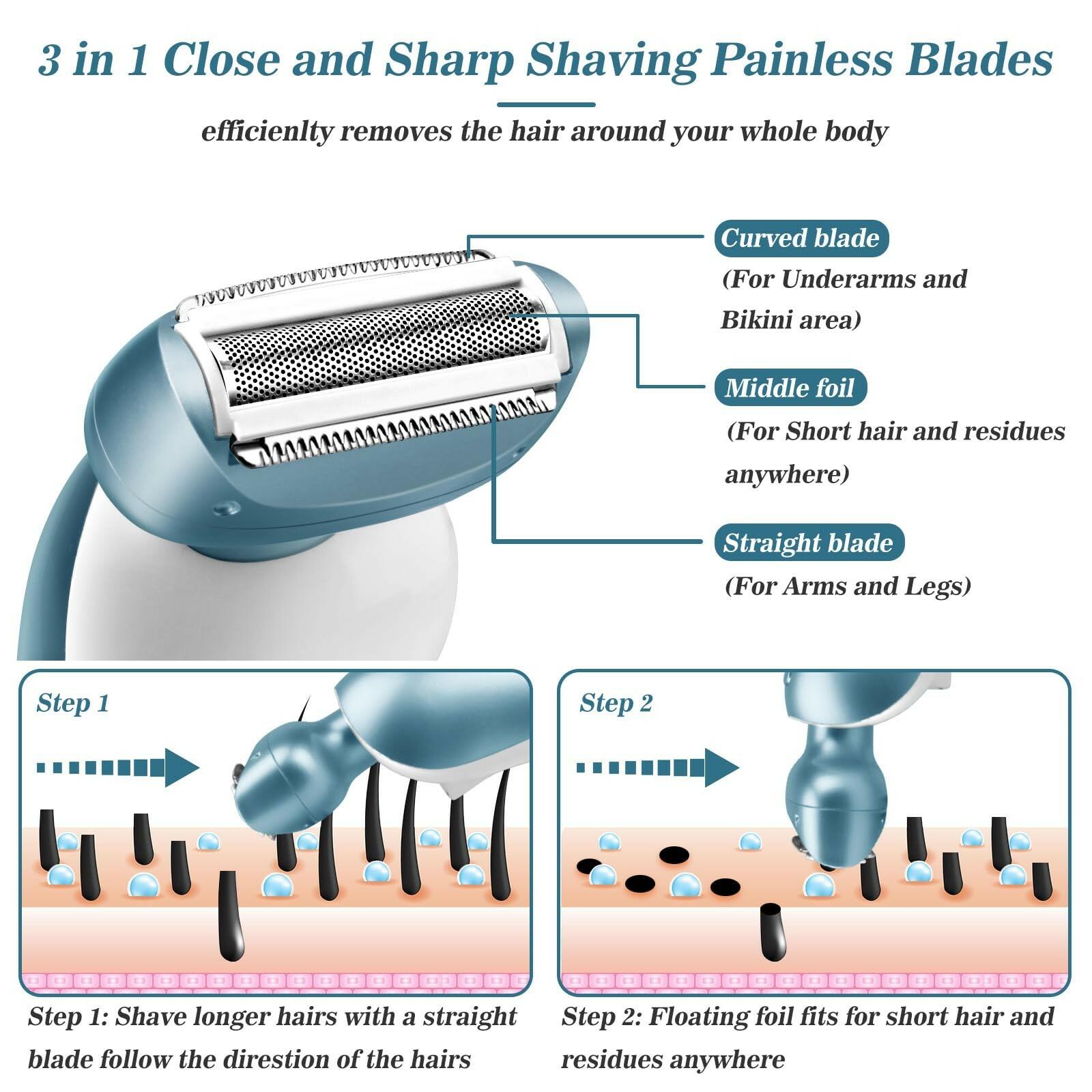 Electric Razors for Women for Legs Bikini Trimmer Electric Shaver for Women