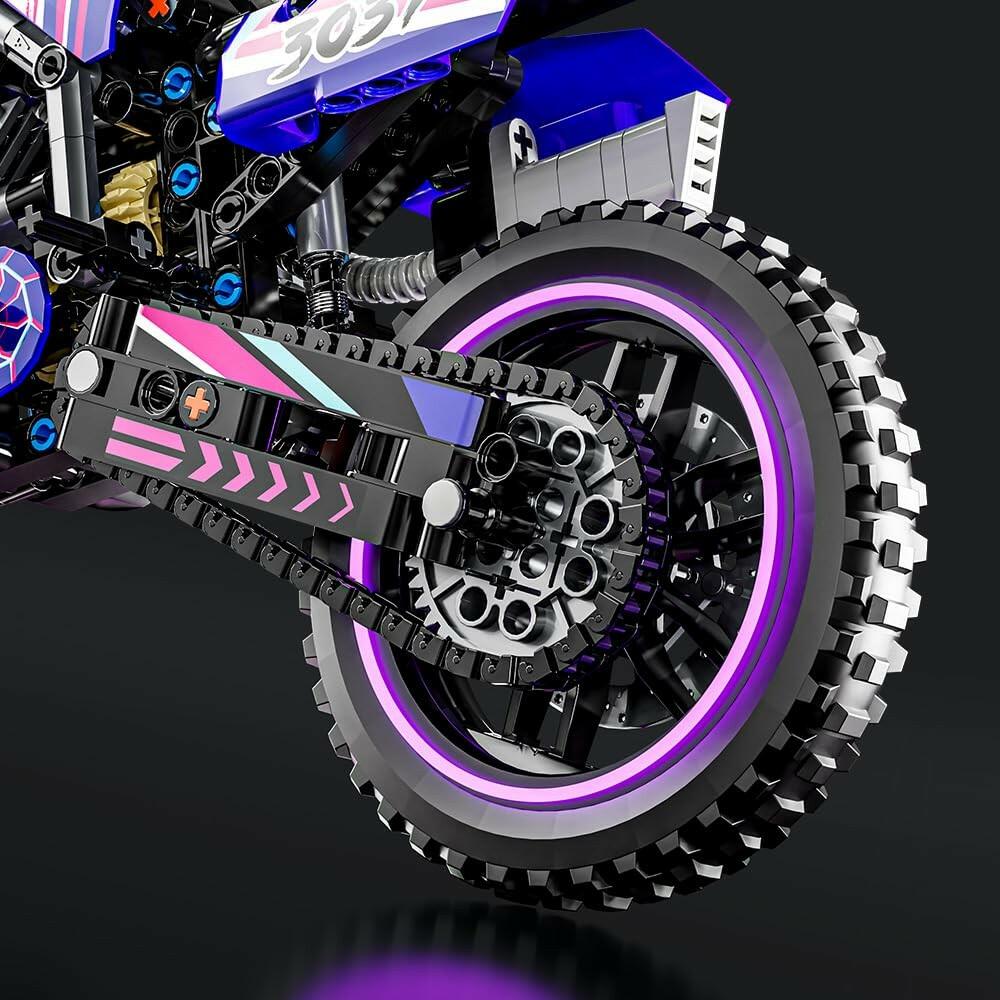 Mesiondy Motorcycle Building Block Set - 476 PCS Collectible Motorcycle Display