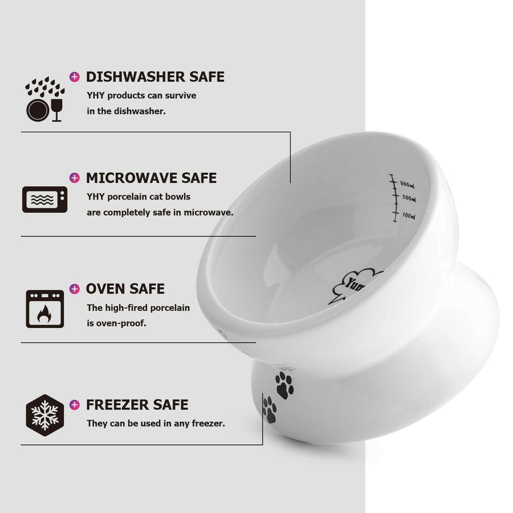Y YHY Elevated Cat Food Bowl, Raised Food and Water Bowl for Cat and Small Dog,