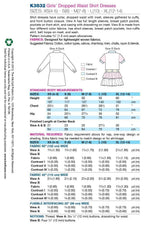 Kwik Sew K3832 Dropped Waist Shirt Dresses Sewing Pattern, Size XS-S-M-L-XL