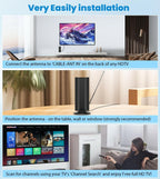 2026 Upgraded Digital TV Antenna HD Smart TV Long Range Indoor Antenna