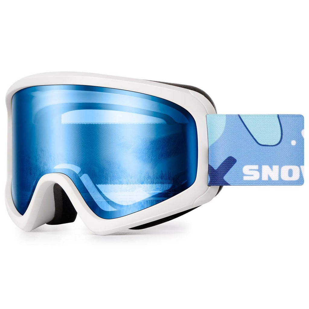 SNOWER Kids Ski Goggles, Anti-Fog Snow Goggles with OTG Design, 100% UV