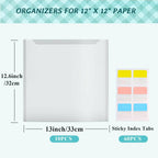 Caydo Scrapbook Paper Storage Organizer with 60 Sticky Index Tabs, 10 Pack