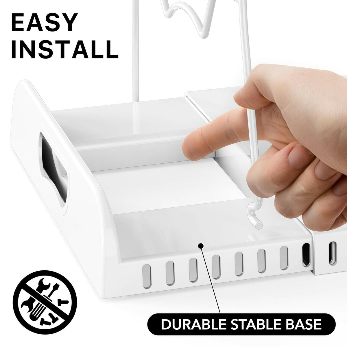 Simple Houseware Expandable Pan Organizer Rack, 10 Adjustable Compartments,