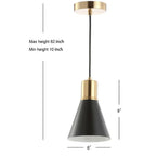 JONATHAN Y Apollo 6" Metal LED Pendant Contemporary Dimmable Adjustable JYL6131A
