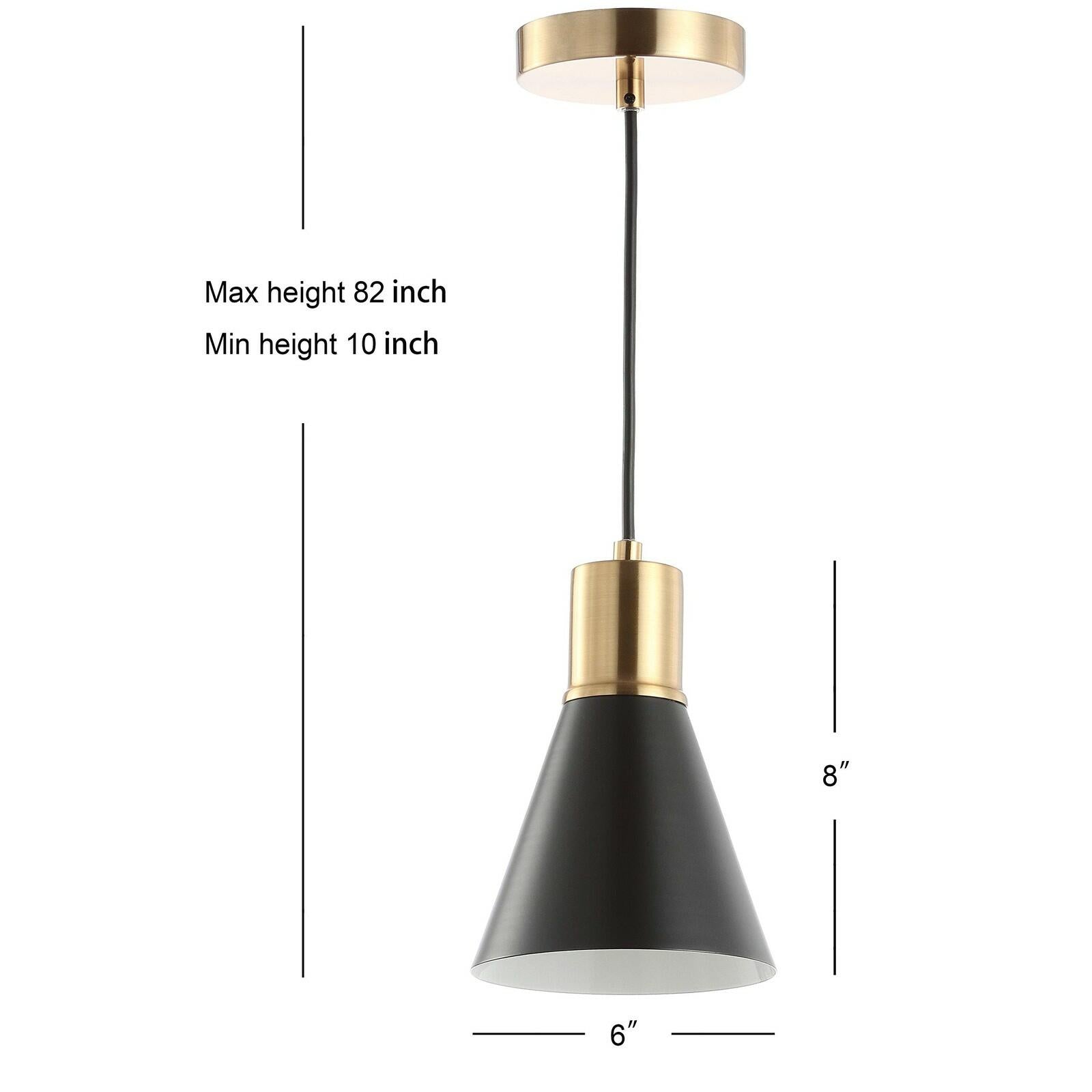 JONATHAN Y Apollo 6" Metal LED Pendant Contemporary Dimmable Adjustable JYL6131A