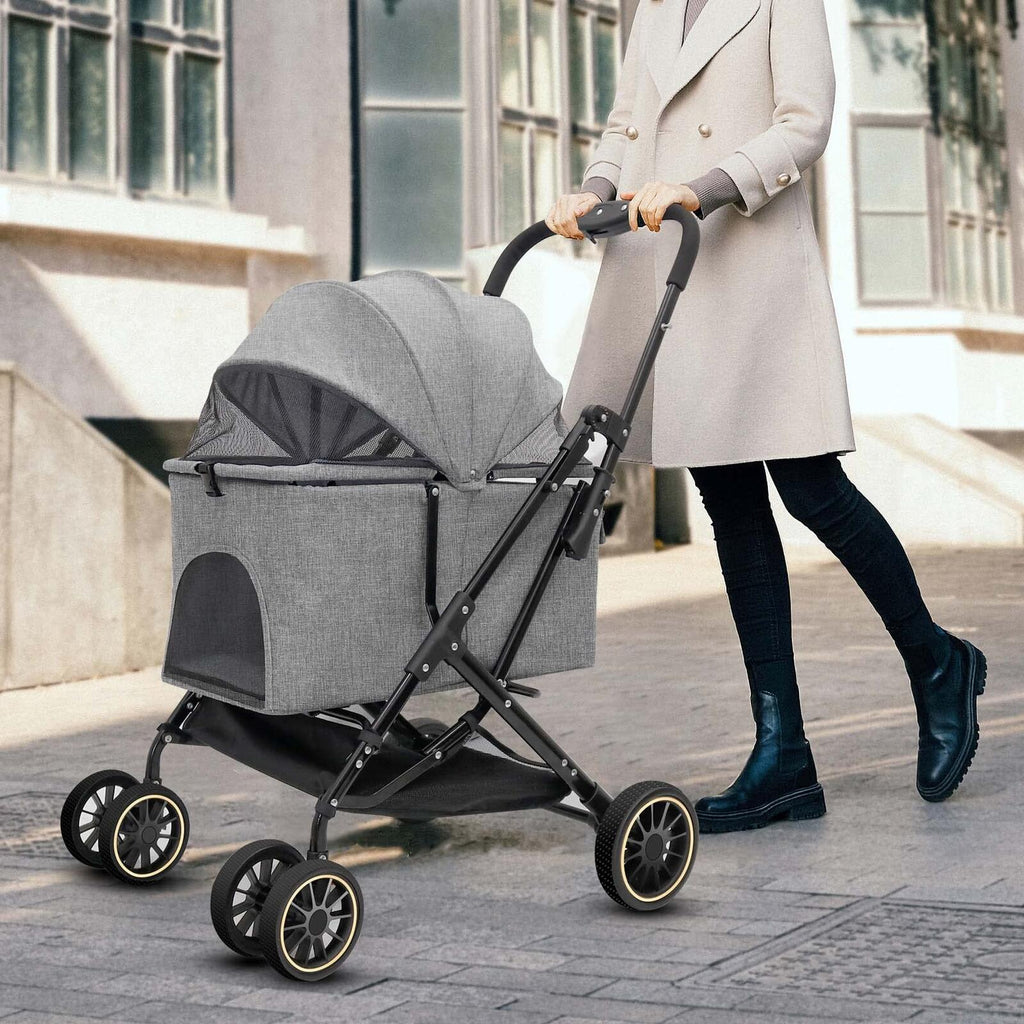Dog Strollers for Small Dogs - Dog Stroller with Durable Shock-Absorbing PU