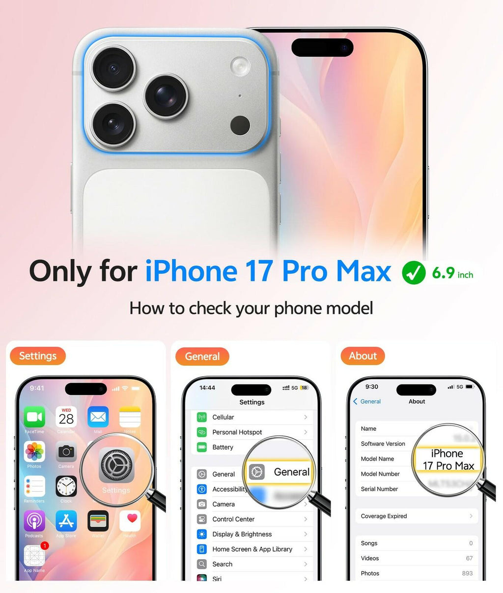 FNTCASE for iPhone 17 Pro-Max Case: [Compatible with Magsafe] Translucent Matte