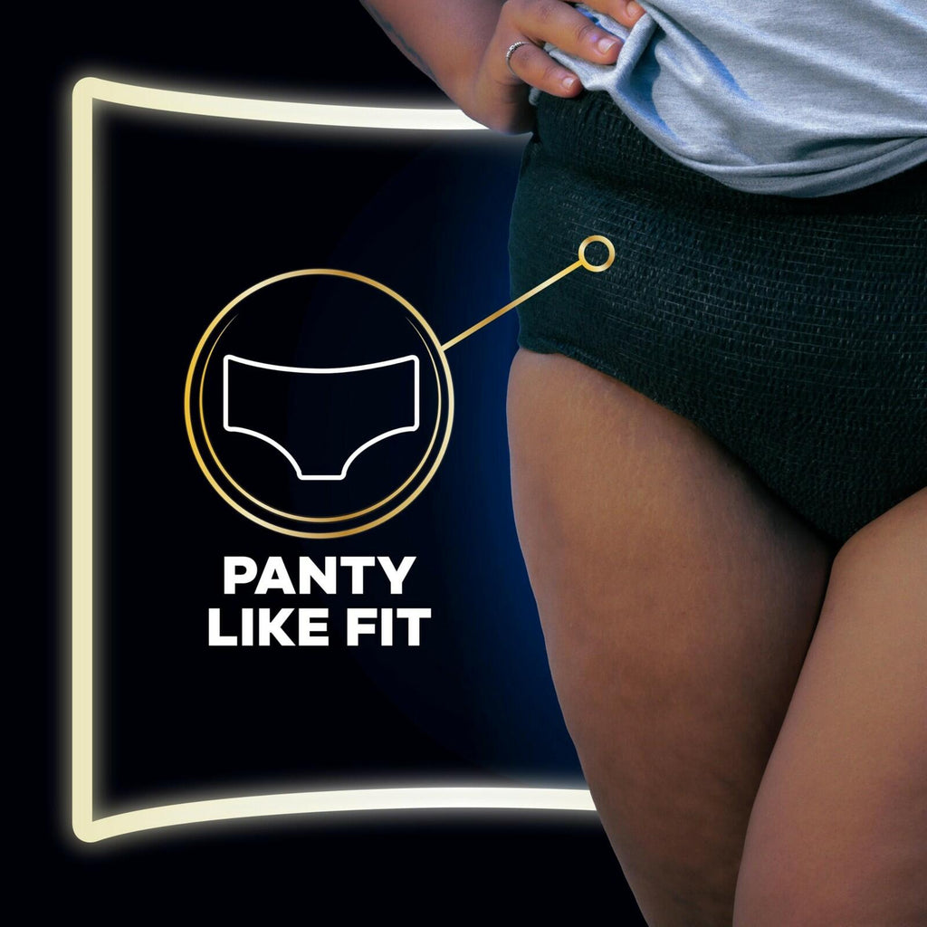 13 Count Always ZZZ Overnight Disposable Period Underwear for Women, Large, 360°