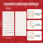 YIXAXKAO 2 Pieces Valentine's Day Hand Towels for Bathroom Red Pink Heart Cotton