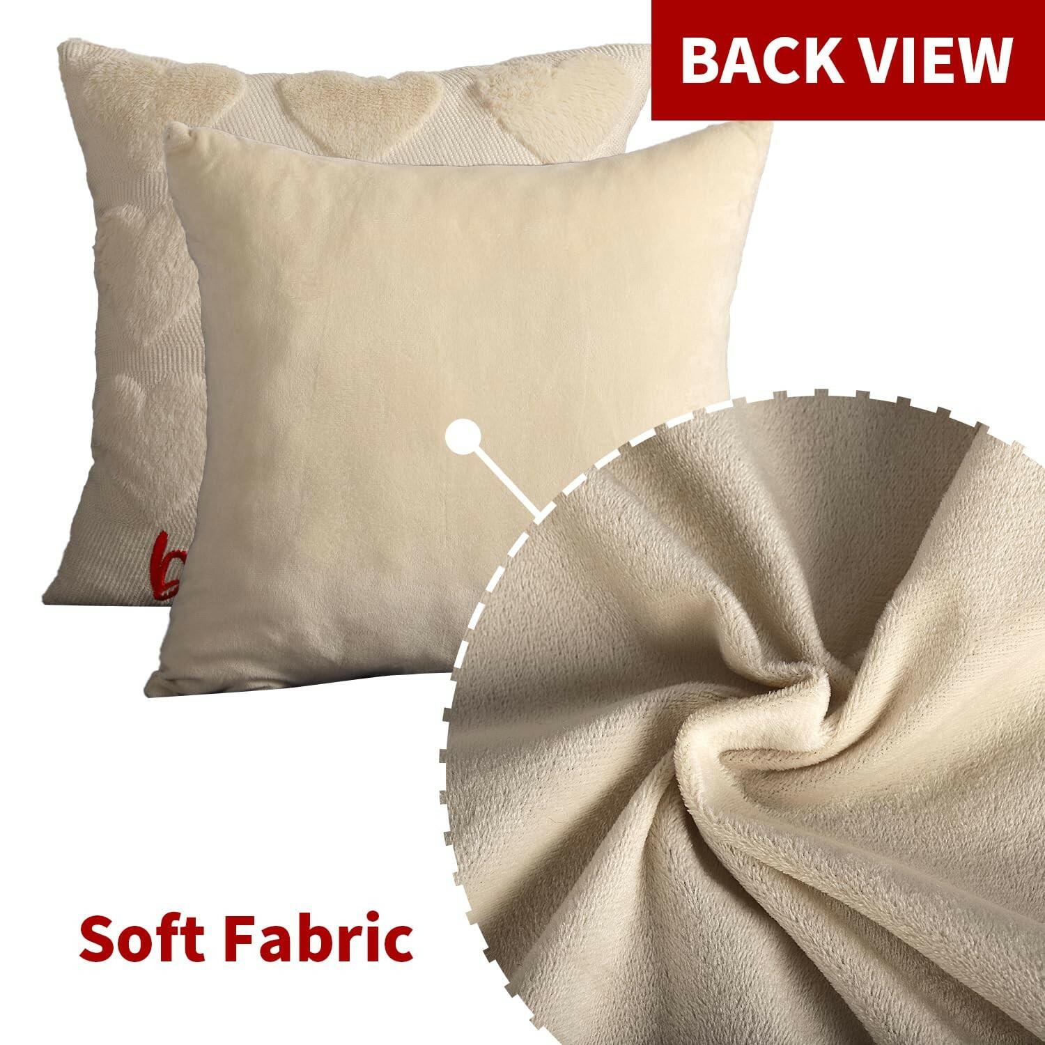 2 PACK 4TH Emotion Be Mine Valentine's Day Decorative Pillow Covers 18x18 inch,