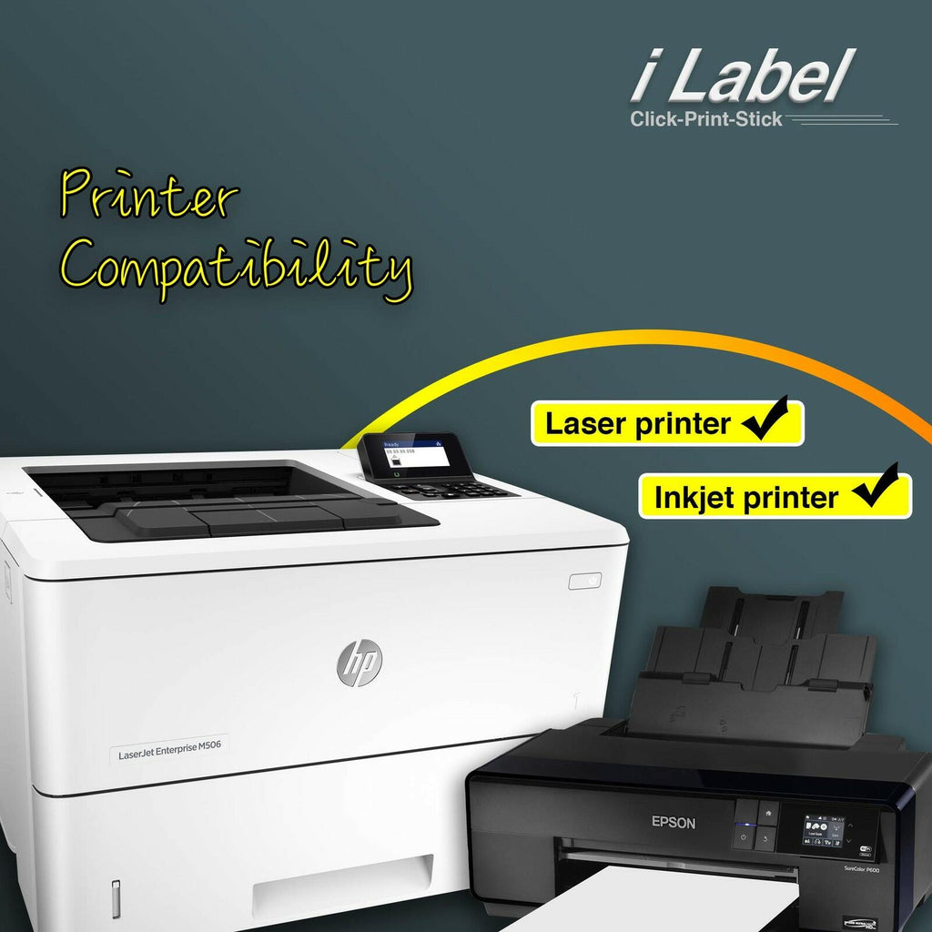 100 Sheets 24UP 1.5" x 1.5" Square Labels for Laser & Inkjet Printers ,2400