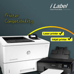 100 Sheets 24UP 1.5" x 1.5" Square Labels for Laser & Inkjet Printers ,2400