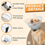 Soft Dog Cone Collar for Large Medium Small Dogs, Adjustable Cones for Dogs to