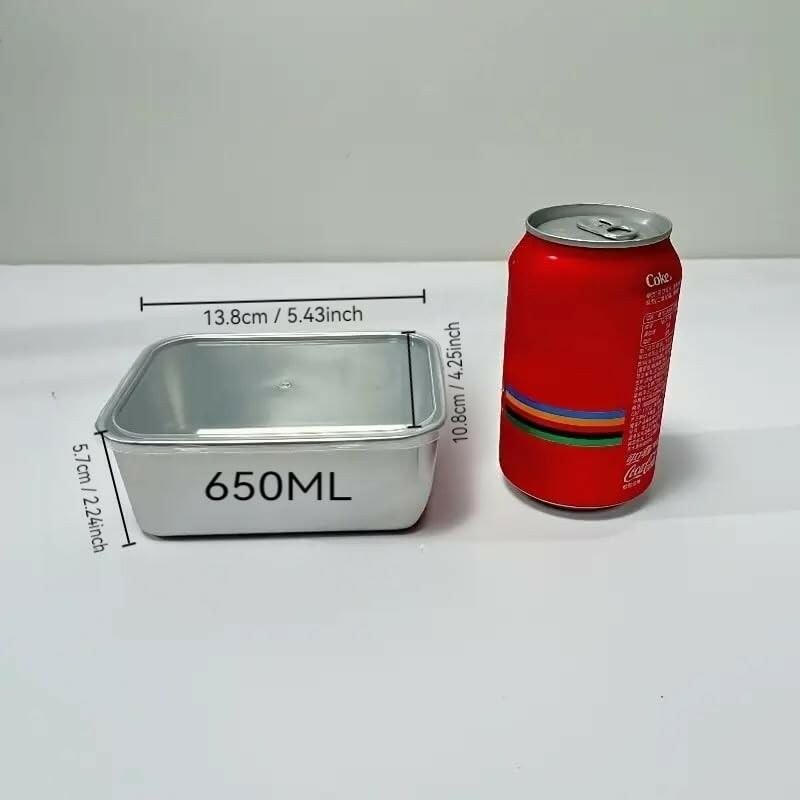 Souso 6pcs Stainless Steel Stacking Food Containers with Lids, Reusable Snack &