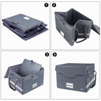 DocSafe Fireproof Document Box with Lock,File Storage Organizer with Zipper