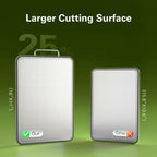 Stainless Steel Cutting Board 16''×11'', Double Sided 304 Steel Cutting Board