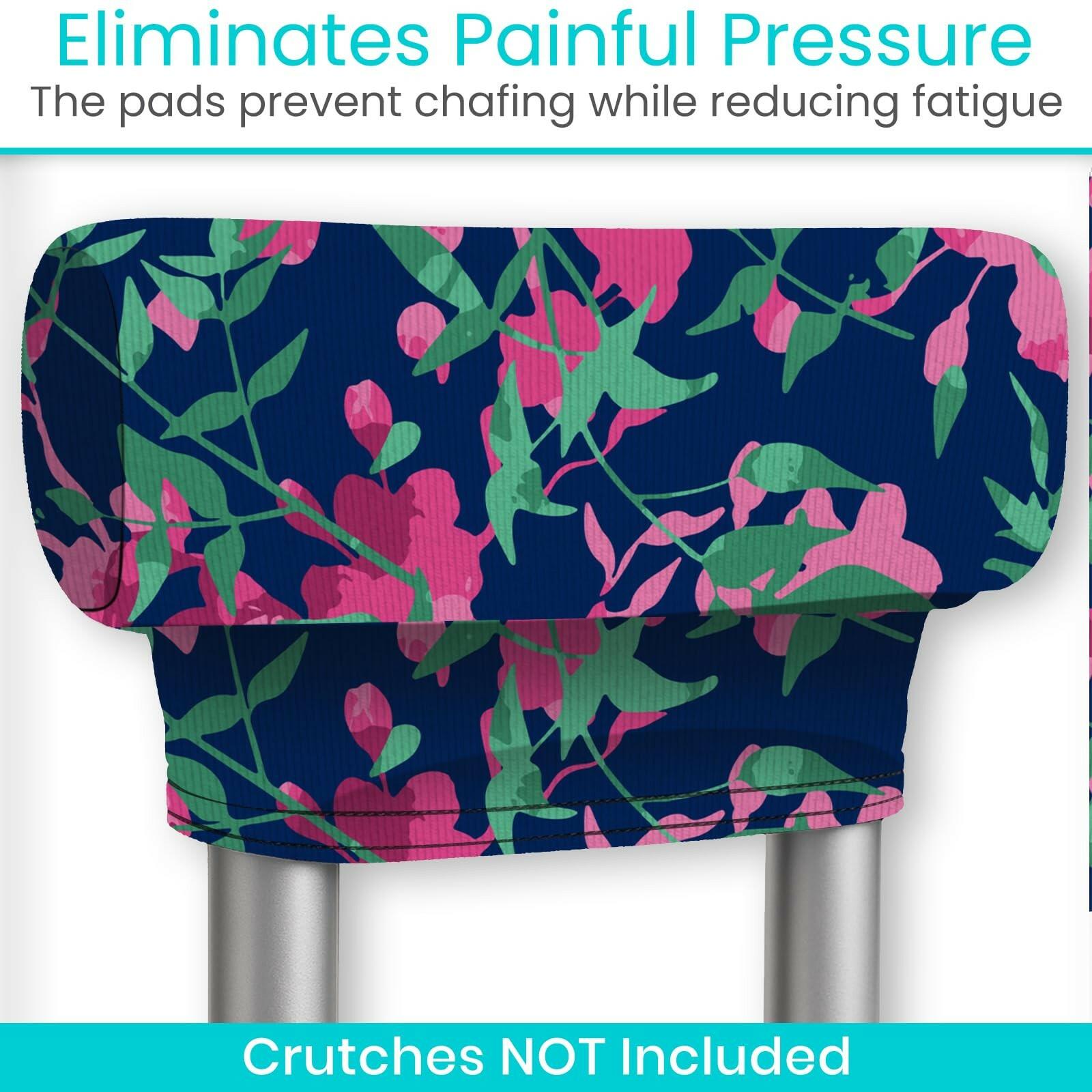 Vive Premium Crutch Pads & Hand Grips - Comfortable, Breathable, Machine