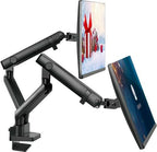 Dual Monitor Arm Stand 35" Screens Adjustable VESA Mount Desk Clamp Black