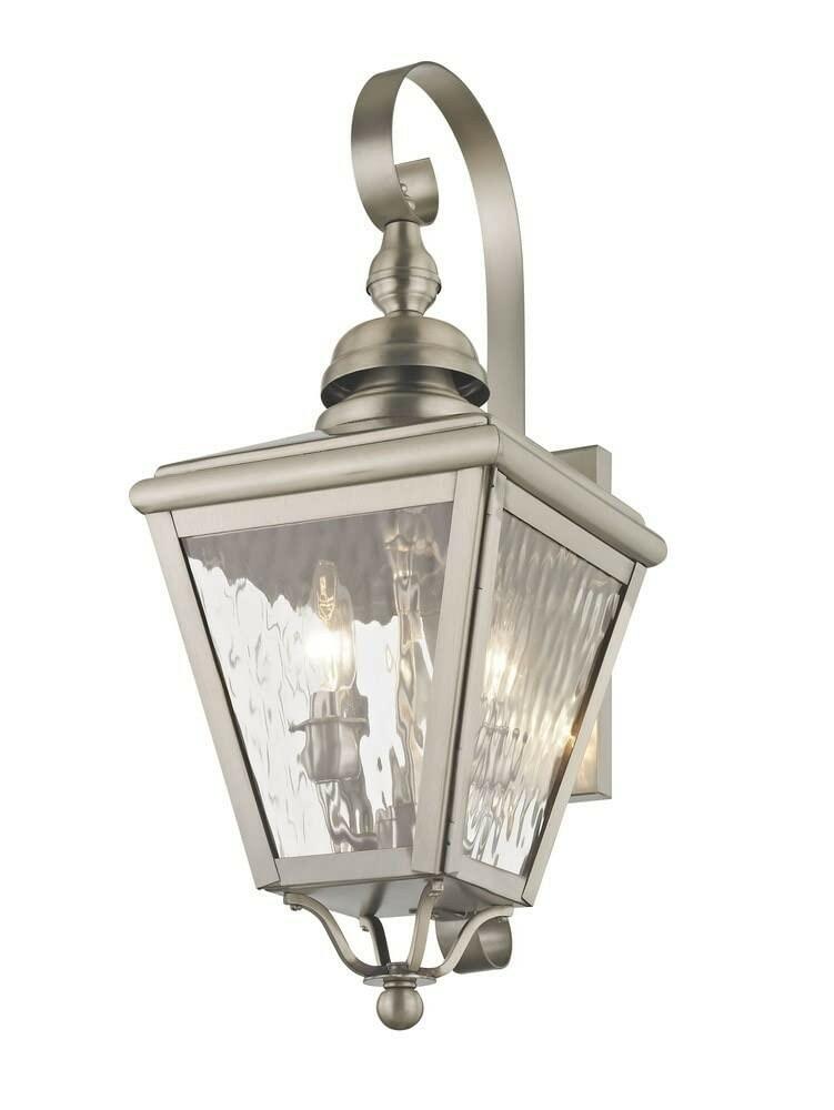 Livex Lighting 2031-01 Transitional Two Light Outdoor Wall Lantern from
