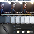 Zoom Lighting for Computer, Adjustable Desk Lighting for Video Calls, 30 Light
