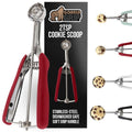 GORILLA GRIP BPA-Free 304 Stainless Steel Cookie Scoop, 2 TSP Scooper #100, Soft