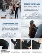 Wespornow Women's-Snow-Ski-Pants Fleece-Lined-Waterproof-Hiking-Pants Softshell
