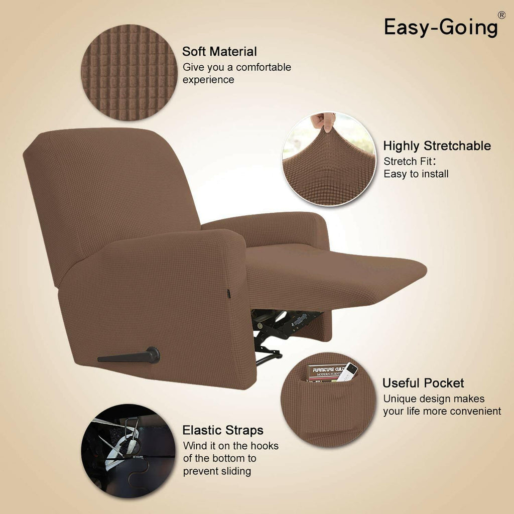 Easy-Going Recliner Stretch Sofa Slipcover Sofa Cover 4-Pieces Furniture