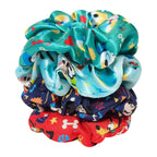 LUV HER Disney Mickey Scrunchies for Girls of All Ages - 4 Large Hair Scrunchies