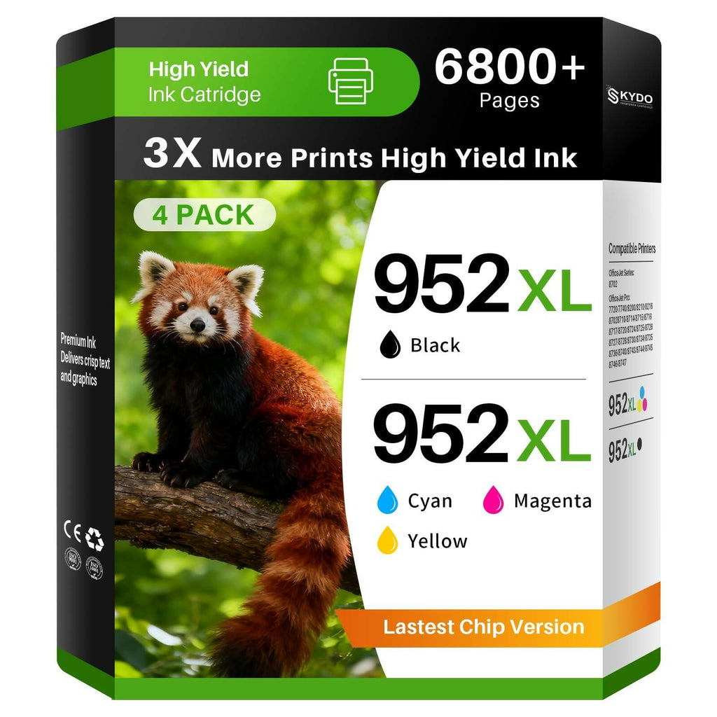 952XL Ink Cartridges Combo Pack Compatible for HP 952XL 952 XL Black Color Combo