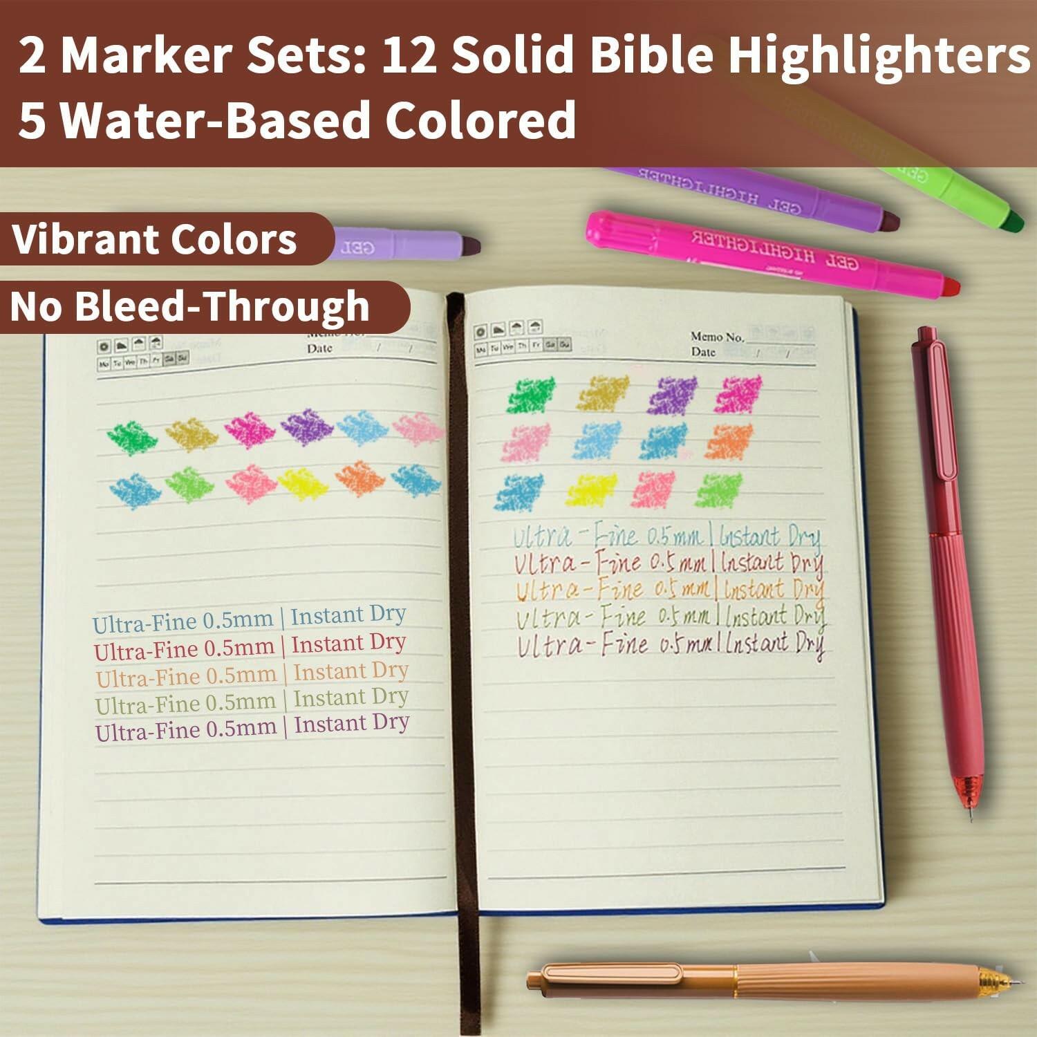 25 PCS Bible Study Supplies Kit, Large Capacity Canvas Tote Bag for Women