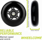 WHEELCOME Inline Skate Wheels Outdoor & Indoor Blade Roller Skate Wheels 85a