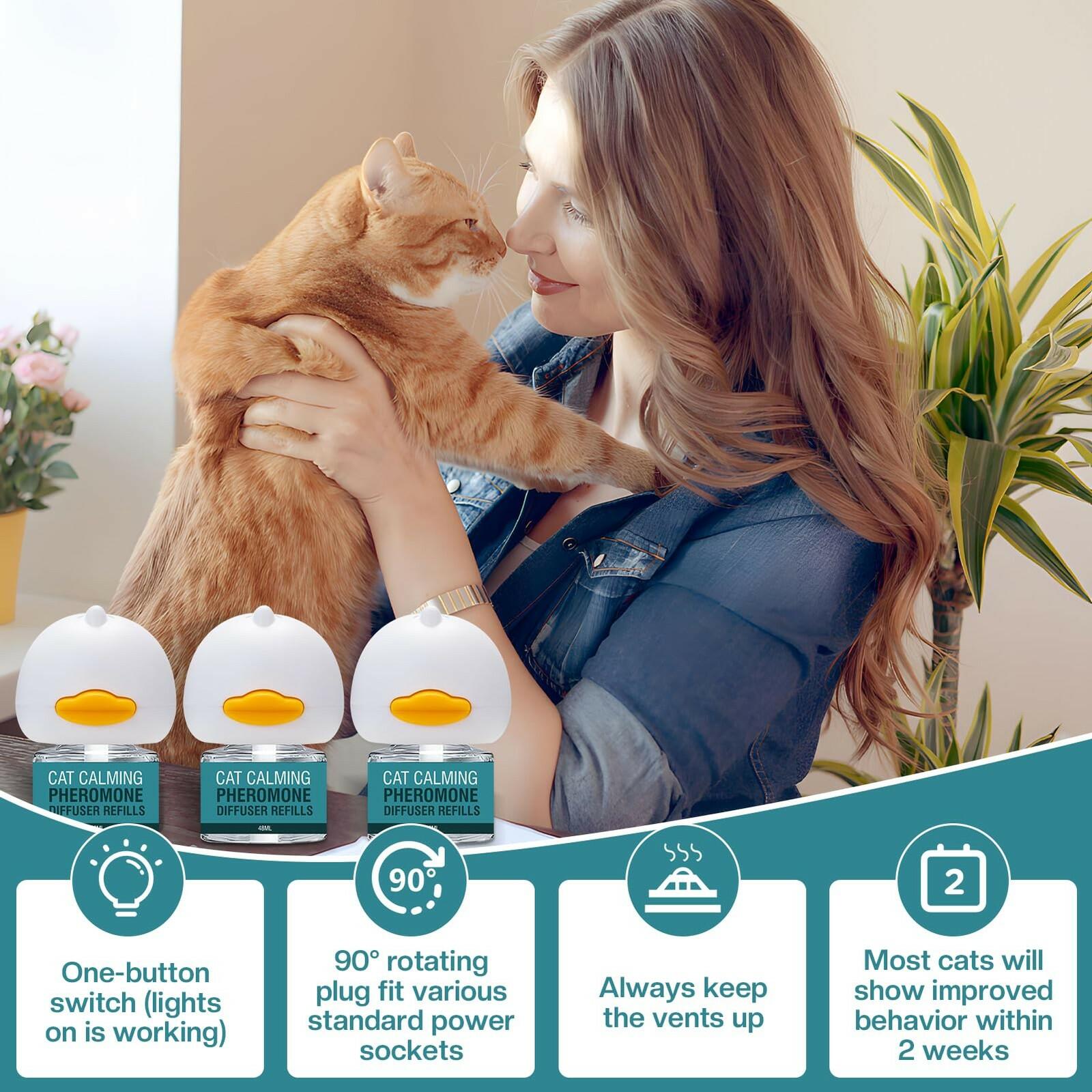 OPEN BOX - LIWENQI Cat Calming Diffuser 6 in 1 Multicat Calming Pheromones