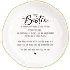 Bestie Gifts for Women Friendship, Jewelry Dish Trinket Tray, Gifts for Friends