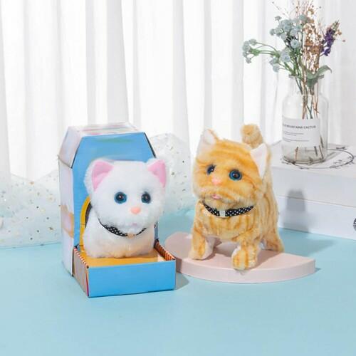 Katutude Interactive Pet Plush Toy Lifelike Cat Electronic Plush Toys Making