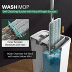 JOYMOOP Mop and Bucket Set with Wringer, Flat Mops for Floor Cleaning, Wall Mop