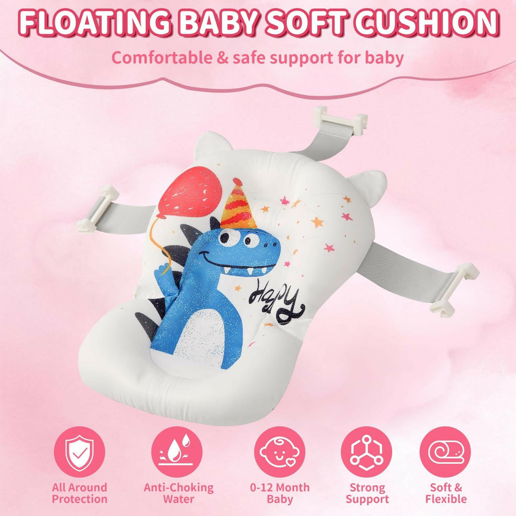 Baby Bathtub,Collapsible Baby Bath Tub with Thermometer & Soft Floating