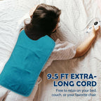 DAILYLIFF Massage Heating Pad, 12"x 24" Electric Heated Pads with Massager, 4