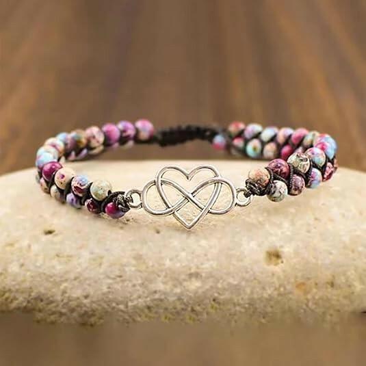 BTZY for Granddaughter for You are Always in Mine Beads“ Bracelet, Natural
