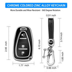 QBUC Key Fob Cover for Chevy, Car Key Fob Case with Keychain for Equinox