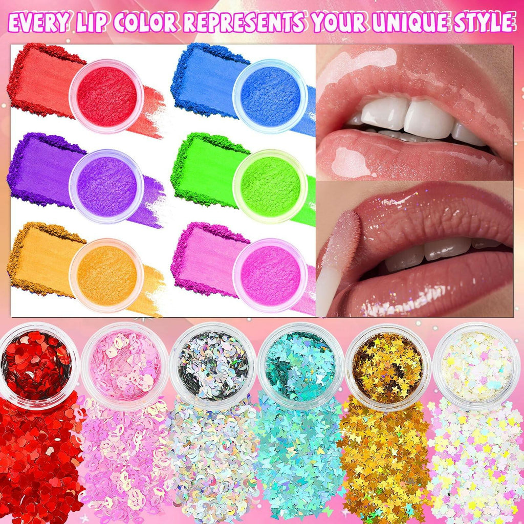 WhizToys DIY Lip Gloss Making Kit 74Pcs Beginner Make Your Own Makeup Kit with