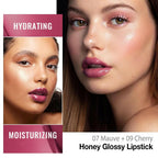 evpct 2Pcs Mauve Plum Cherry Honey Lipstick Tinted Lip Balm, Sheer Hydrating