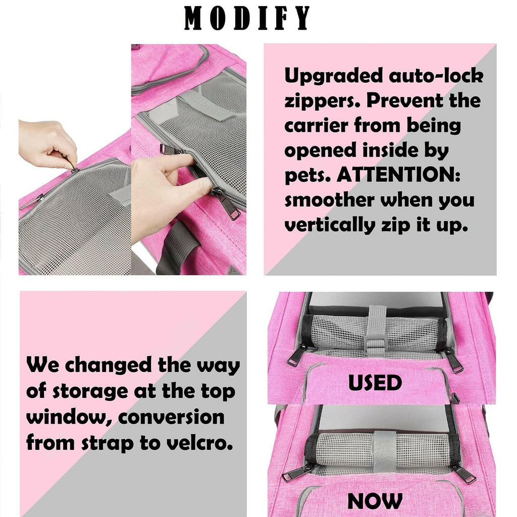 OPEN BOX - GAPZER Pet Carrier for Large and Medium Cats, Soft-Sided Pet Carrier