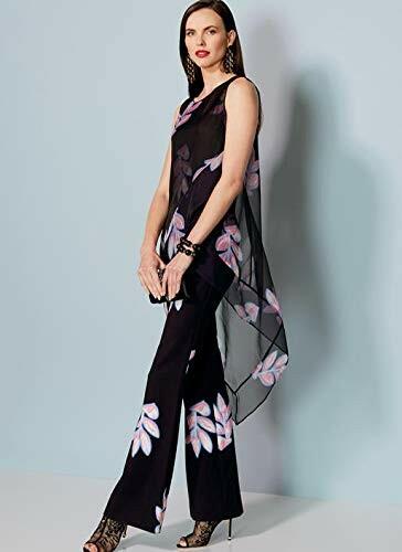 Vogue Patterns V1539 Misses' Banded, Asymmetrical-Hem Tunic and Flared-Leg