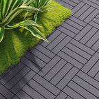 42 Pack Interlocking Deck Tiles, 12"x12"x0.8" Plastic Patio Flooring Outdoor