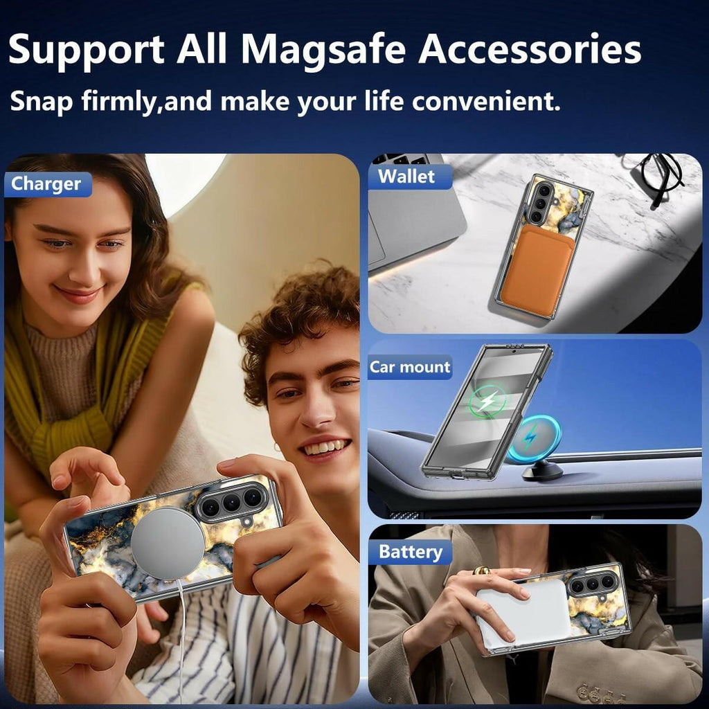 Meshine for Galaxy Z Fold 7 Case,[Compatible with MagSafe][Hinge